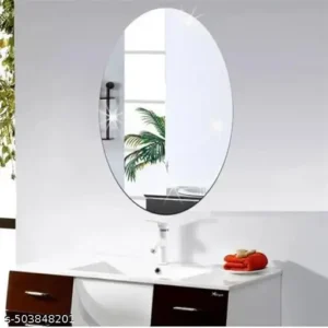 Fancy Metal Goods Oval Shape Adhesive Mirror Sticker
