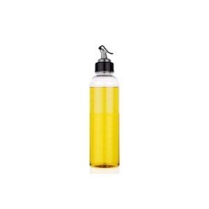 JEM 1 Liter Oil Dispenser with Lid – Clear Bottle with Drip-Free Spout for Controlled Pouring