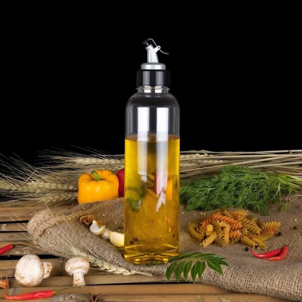 JEM 1 Liter Oil Dispenser with Lid – Clear Bottle with Drip-Free Spout for Controlled Pouring - Image 5