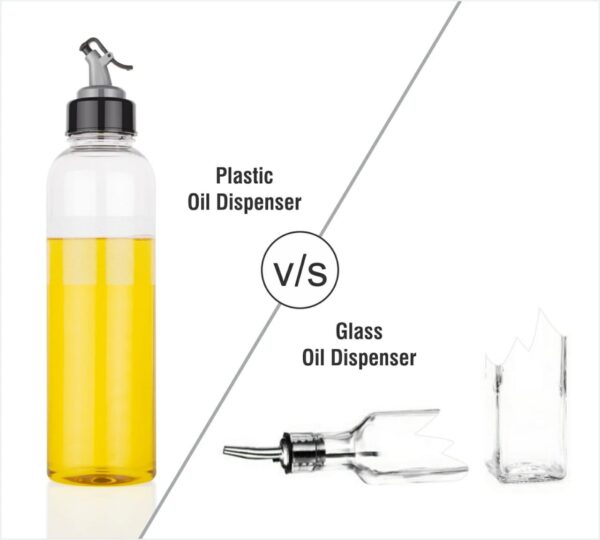 JEM 1 Liter Oil Dispenser with Lid – Clear Bottle with Drip-Free Spout for Controlled Pouring - Image 4
