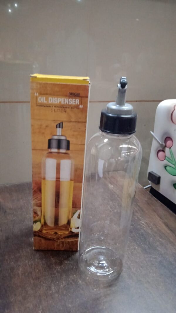 JEM 1 Liter Oil Dispenser with Lid – Clear Bottle with Drip-Free Spout for Controlled Pouring - Image 9