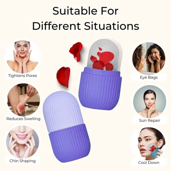 JEM Beauty Ice Roller for Face Massager & Eye – Reusable Facial Roller for Skin Glow & Pore Care - Image 3