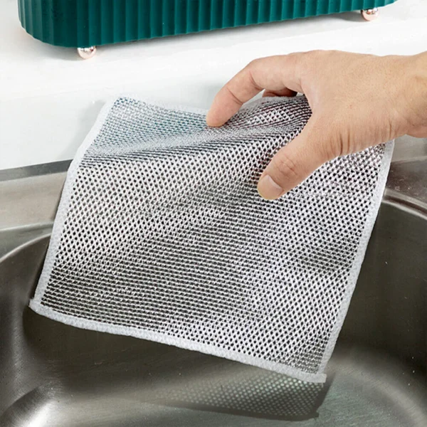 JEM Microfiber Cloth & Stainless Steel Scrubber (1 Pc) - Image 3