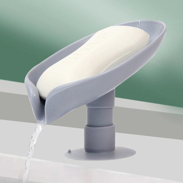 Self Draining Soap Holder for Bathroom and kitchen – Leaf Shape Sabundani (1 Pc)