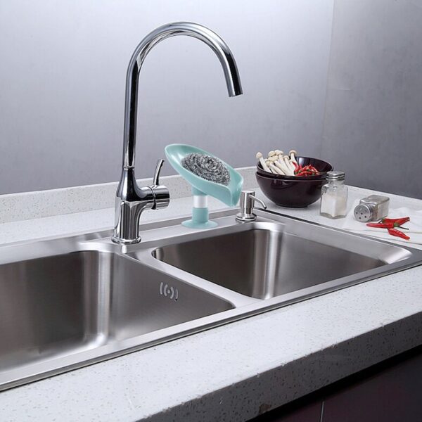 Self Draining Soap Holder for Bathroom and kitchen – Leaf Shape Sabundani (1 Pc) - Image 3